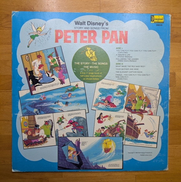 Walt Disney's Peter Pan Vinyl Record 3910 1969 Version *Storybook Incomplete* - Picture 3 of 6
